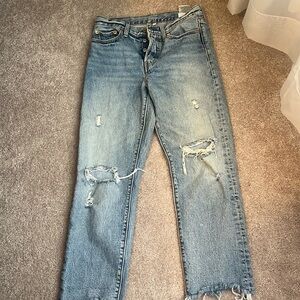 Distressed Levi jeans